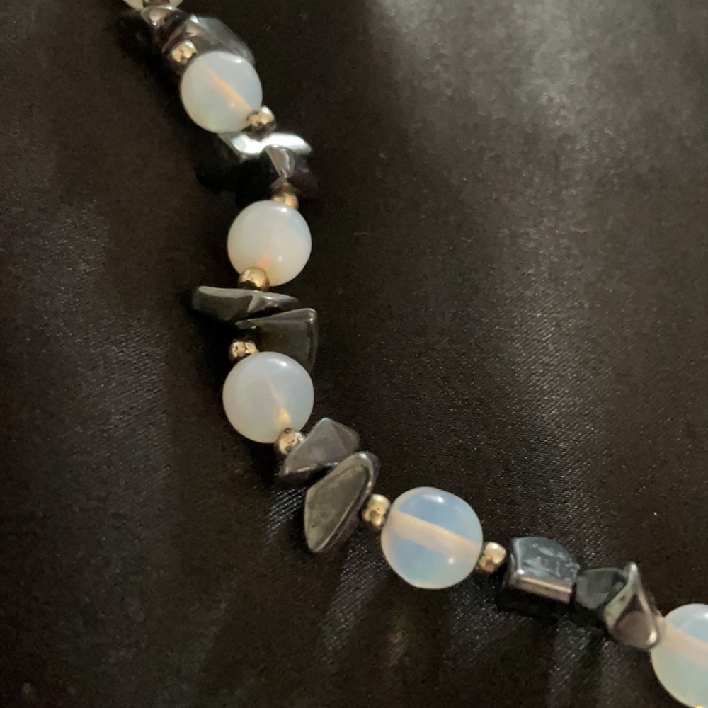 Hematite bead necklace